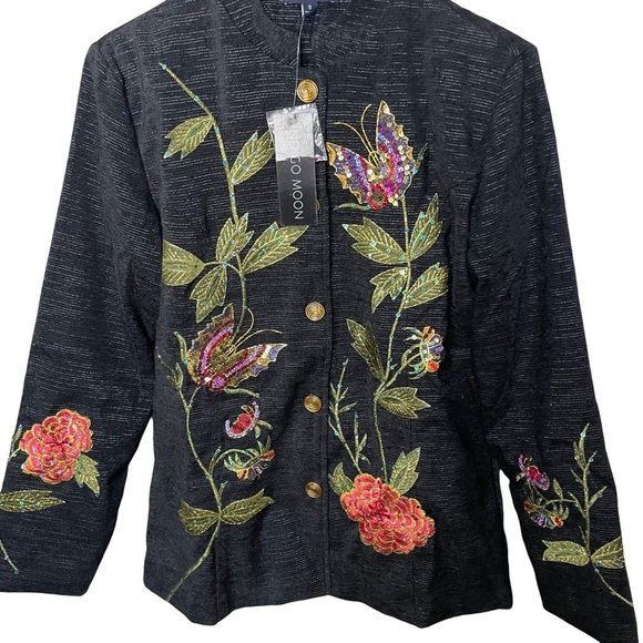 indigo moon Jackets & Blazers - Indigo Moon Butterfly Embellished Sequins jacket